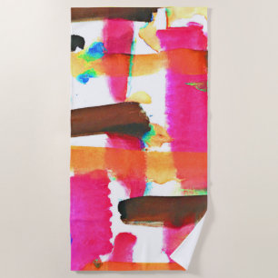 Dynamic Abstract Pattern in Art Beach Towel