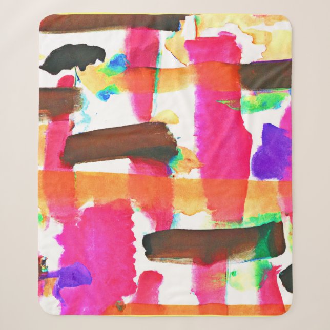 Dynamic Abstract Pattern in Art Sherpa Blanket (Front)