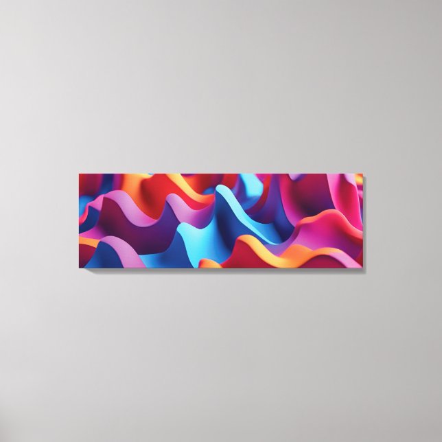 Dynamic Abstract Wave Wall Art – Bold 3D Colour Fl (Front)