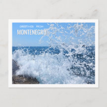 Dynamic Adriatic Sea Splash in Petrovac Montenegro