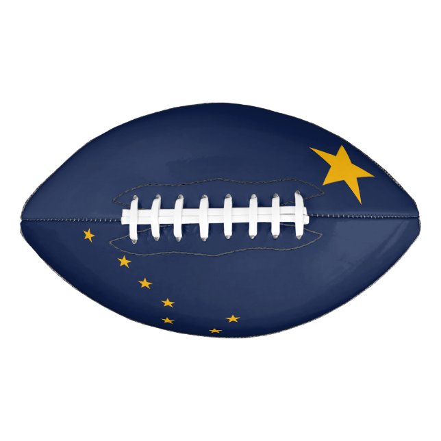 Dynamic Alaska State Flag Graphic on a Football (Front)