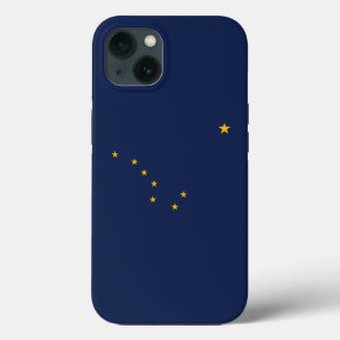 Dynamic Alaska State Flag Graphic on a iPhone 13 Case