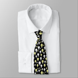 Dynamic and Unique Light Bulbs Pattern Tie