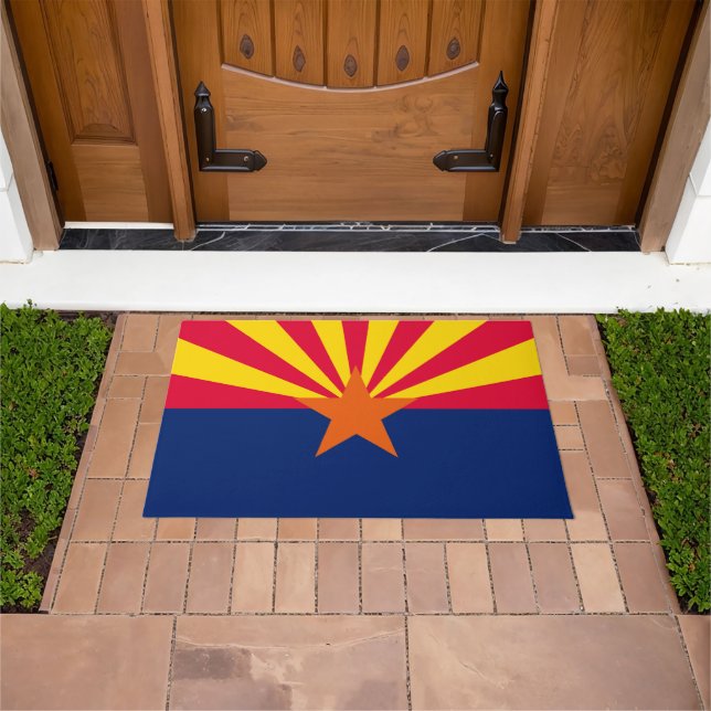 Dynamic Arizona State Flag Graphic on a Doormat (Outdoor)