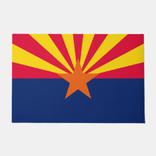 Dynamic Arizona State Flag Graphic on a Doormat