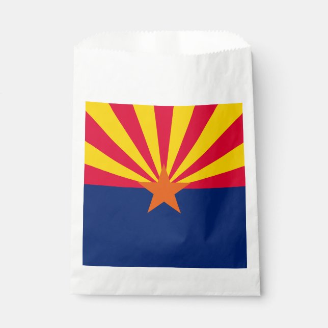 Dynamic Arizona State Flag Graphic on a Favour Bag (Front)