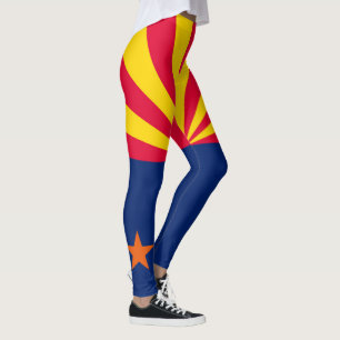 Dynamic Arizona State Flag Graphic on a Leggings
