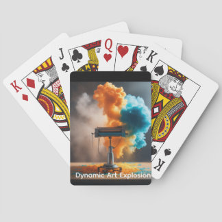 Dynamic Art Explosion, High-Speed Surreal Canvvas  Playing Cards
