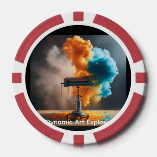 Dynamic Art Explosion, High-Speed Surreal Canvvas  Poker Chips