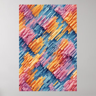 Dynamic Blocks: A Playful Geometric Composition Poster