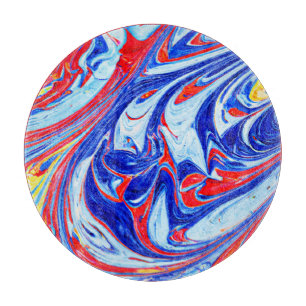 Dynamic Blue Abstract Pattern Design Cutting Board