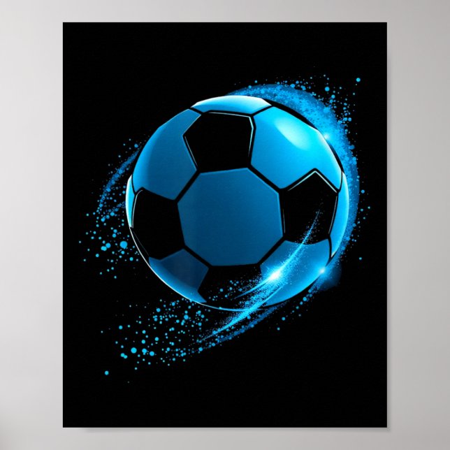Dynamic Blue Soccer Ll  Poster (Front)