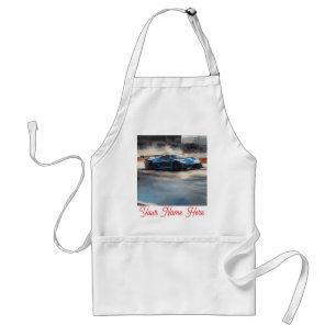 Dynamic Blue Urban Race Scene  Standard Apron