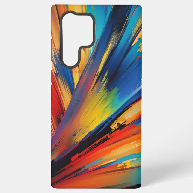 Dynamic Brushstroke Modern Art Samsung Galaxy S22 Ultra Case (Back)