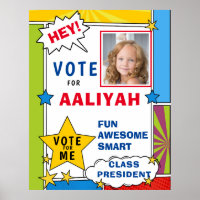 Dynamic Cartoon Comic Book Style Voting school 