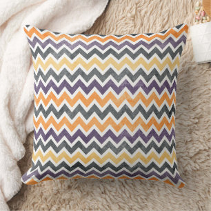 Dynamic Chevron Zigzag Seamless Pattern Throw Pillow