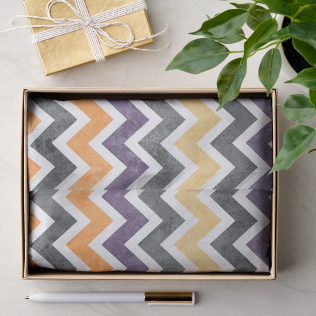 Dynamic Chevron Zigzag Seamless Pattern Tissue Paper (Gift)