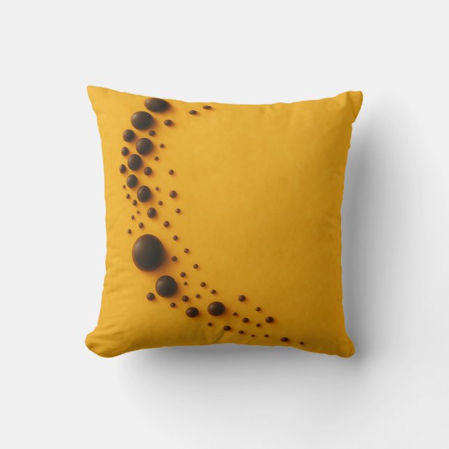 Dynamic chocolate harmony throw pillow (Front)