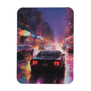 Dynamic Cityscape Racing Magnet