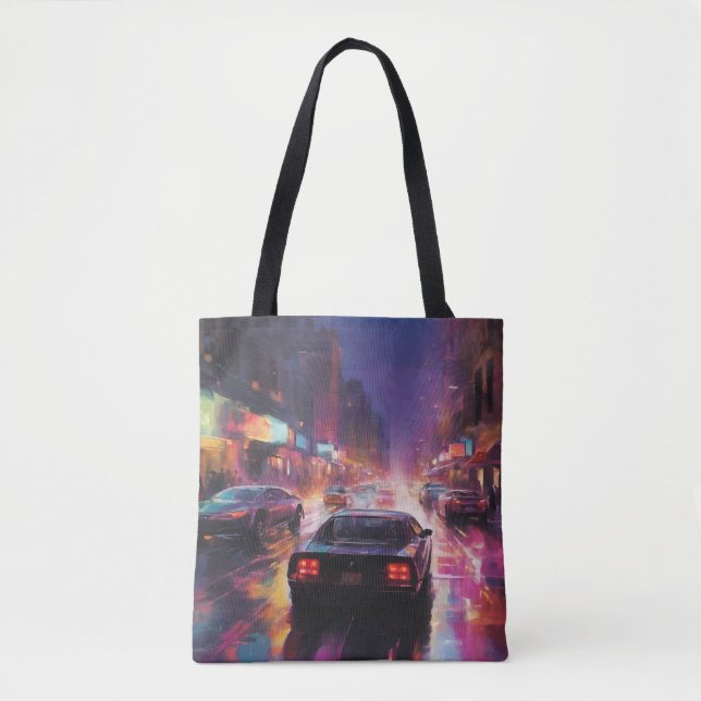 Dynamic Cityscape Racing  Tote Bag (Front)