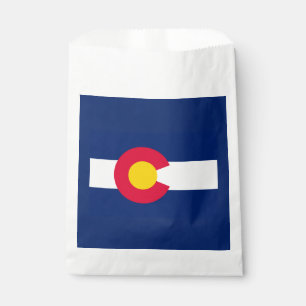 Dynamic Colorado State Flag Graphic on a Favour Bag