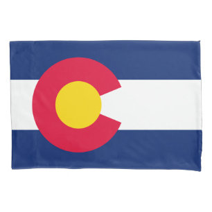 Dynamic  Colorado State Flag Graphic on a Pillowcase
