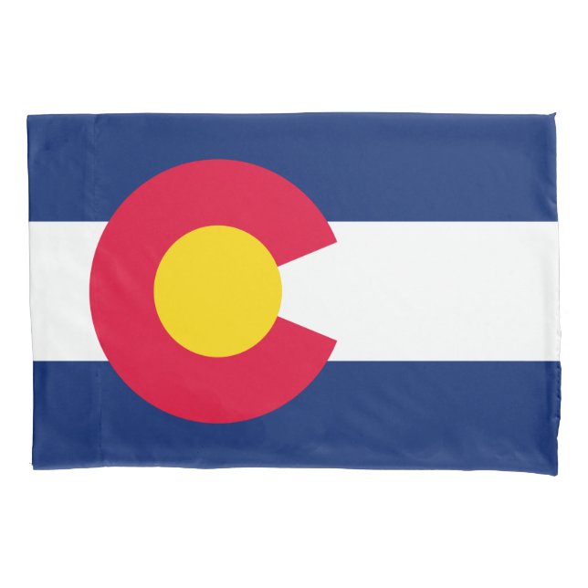 Dynamic  Colorado State Flag Graphic on a Pillowcase (Front)