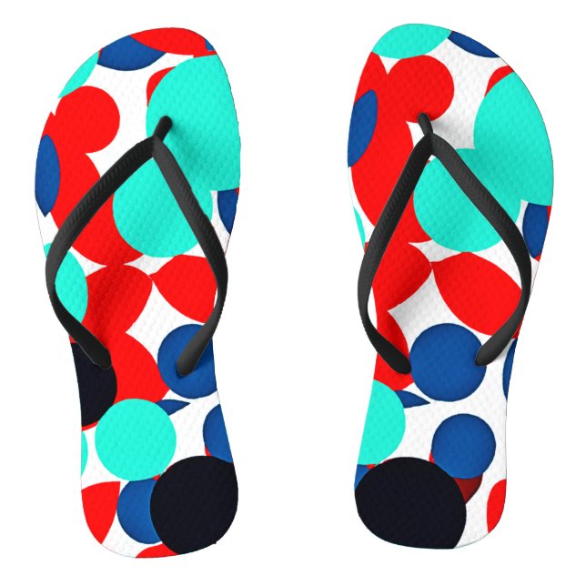 Dynamic Colour Play Style Pattern Flip Flops (Footbed)