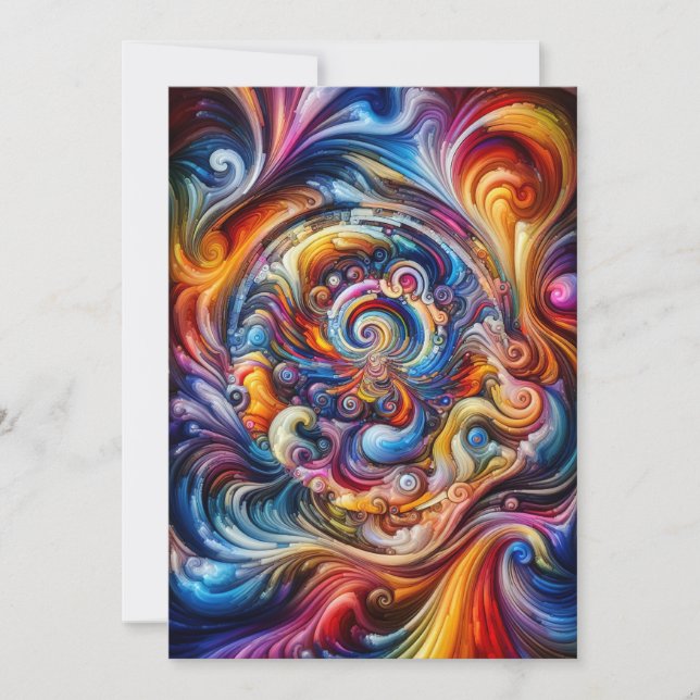 Dynamic Colour Vortex Invitation (Front)