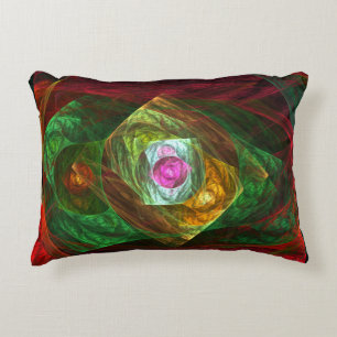 Dynamic Connections Abstract Art Accent Pillow