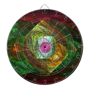Dynamic Connections Abstract Art Dartboard