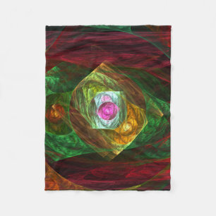Dynamic Connections Abstract Art Fleece Blanket