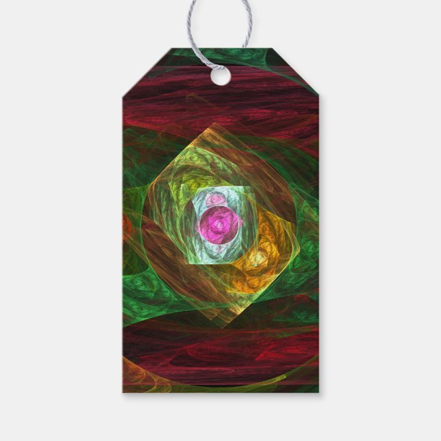 Dynamic Connections Abstract Art Gift Tags (Front)