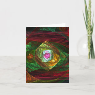 Dynamic Connections Abstract Art Note Card