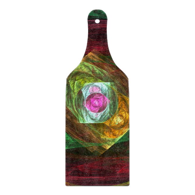 Dynamic Connections Abstract Art Paddle Cutting Board (Front)