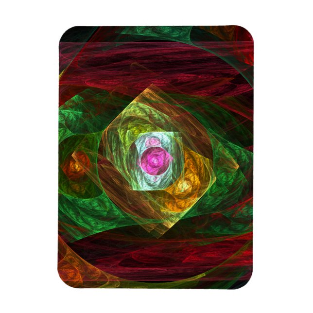 Dynamic Connections Abstract Art Premium Magnet (Vertical)