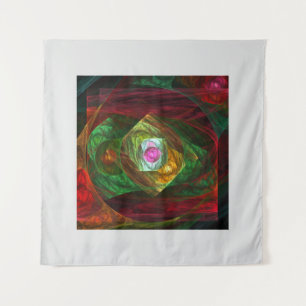 Dynamic Connections Abstract Art Tapestry