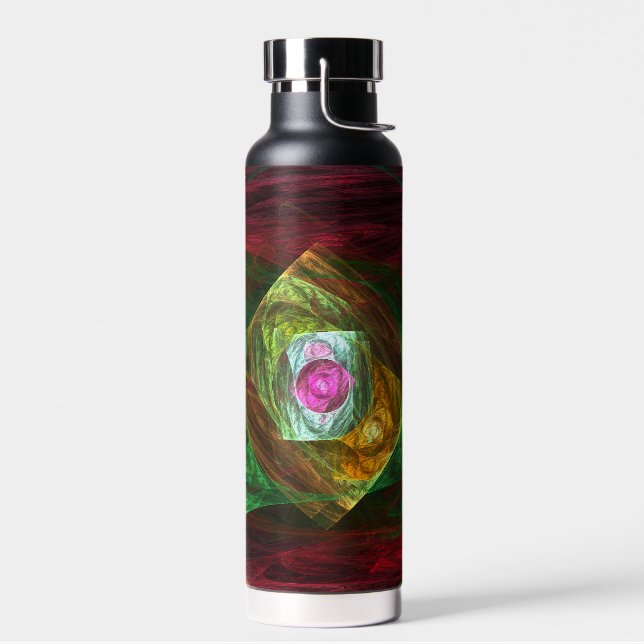 Dynamic Connections Abstract Art Water Bottle (Left)