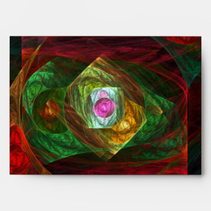 Dynamic Connections Luminous Abstract Fractal Art Envelope