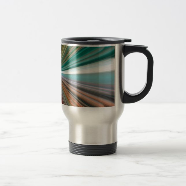 Dynamic converging lines pattern travel mug (Right)