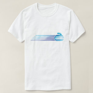 Dynamic Curling Motion – Cool Ice Speed Design T-Shirt