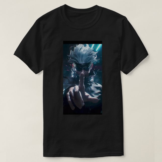 "Dynamic Cyber Samurai T-Shirt – FuturisticT-Shirt (Design Front)