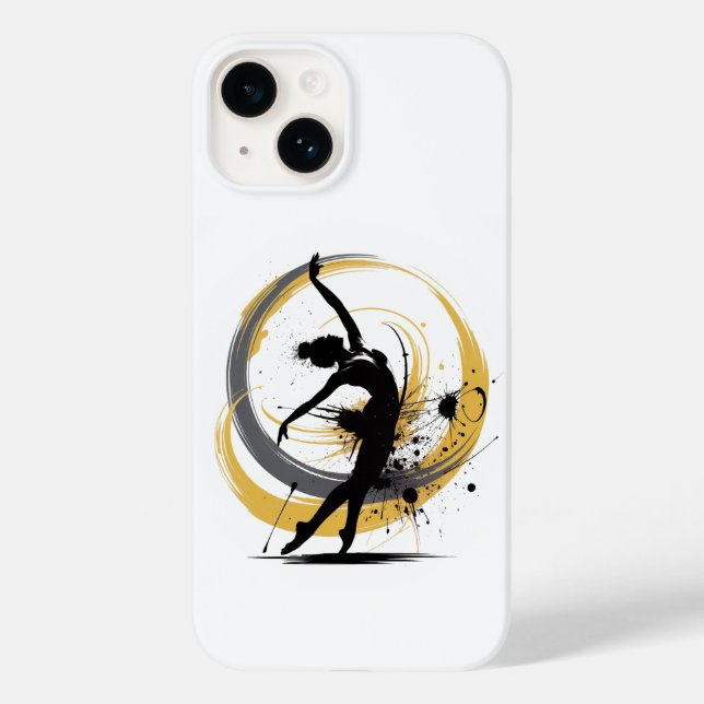 Dynamic Dance Silhouette T-Shirt Case-Mate iPhone Case (Back)