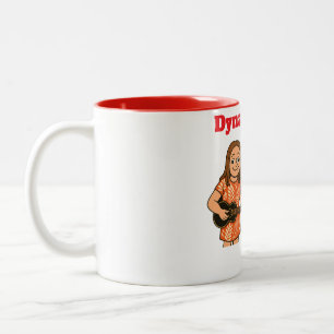 Dynamic Duo Girl and Chihuahua playing ukes Two-Tone Coffee Mug