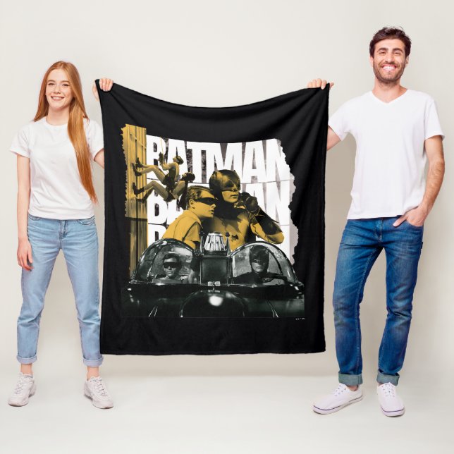 Dynamic Duo Scrapbook Photograph Fleece Blanket (In Situ)