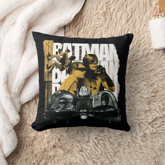 Dynamic Duo Scrapbook Photograph Throw Pillow (Blanket)