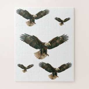 Dynamic Eagle Flock – Freedom and Power Puzzle. Jigsaw Puzzle