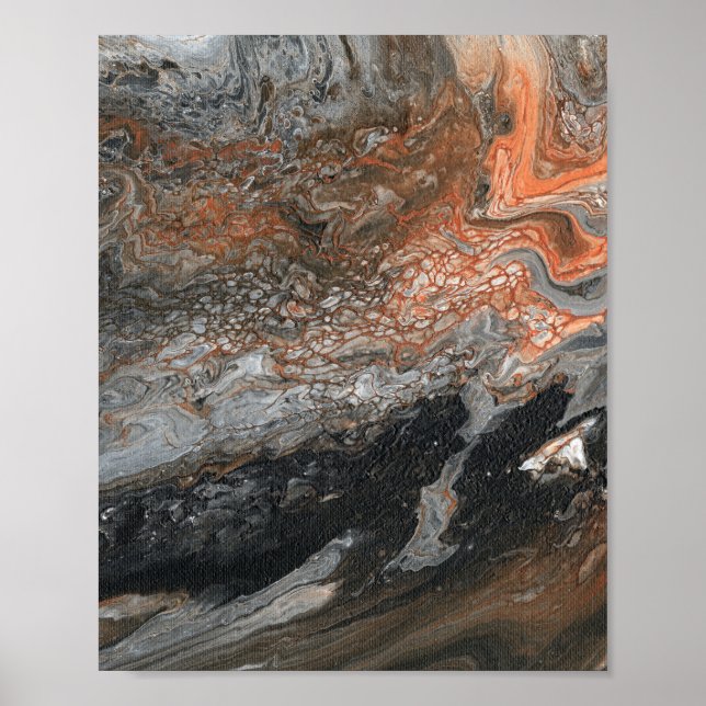 Dynamic Earth Tones and Swirls Poster (Front)