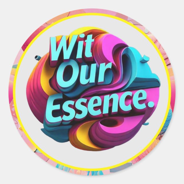 "Dynamic Expression" Classic Round Sticker (Front)
