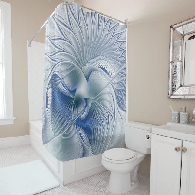 Dynamic Fantasy Abstract Blue Tones Fractal Art (In Situ)